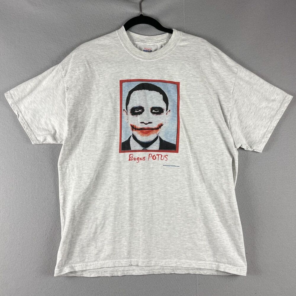 Barak Obama X The Joker Bogus Potus Tee Mens‎ XL Hanes Beefy-T T-Shirt
